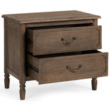 Margaux 2 Drawer Nightstand, Toasted Chestnut
