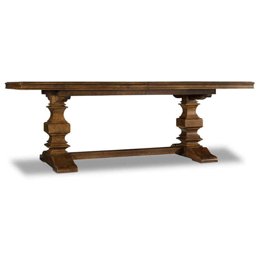 Archivist Trestle Dining Table, Brown-Furniture - Dining-High Fashion Home