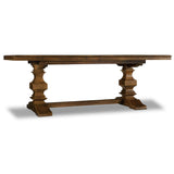 Archivist Trestle Dining Table, Brown-Furniture - Dining-High Fashion Home
