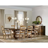 Archivist Trestle Dining Table, Brown-Furniture - Dining-High Fashion Home