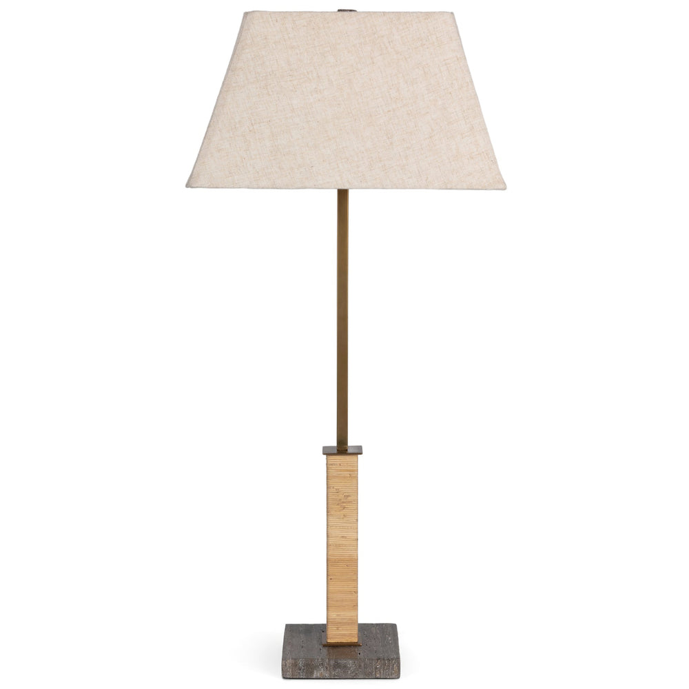 Amara Table Lamp, Natural Rattan