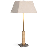 Amara Table Lamp, Natural Rattan