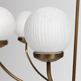 Meridian Chandelier, Milk Glass