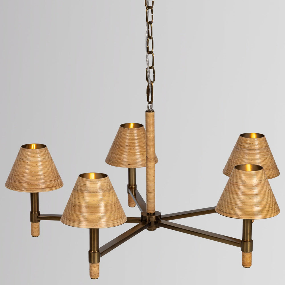 Amara Chandelier, Natural Rattan