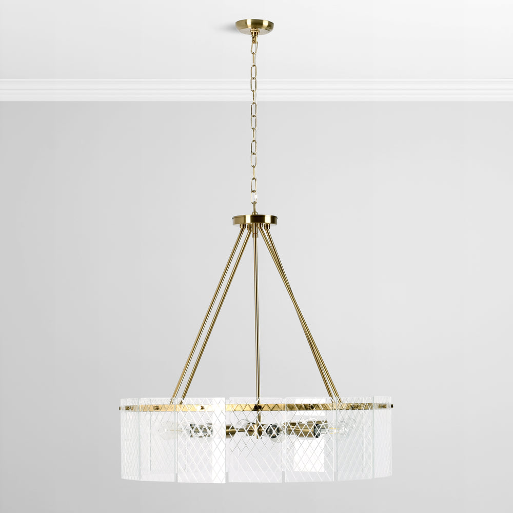 Genesis Round Chandelier, Gold-Lighting-High Fashion Home