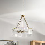 Genesis Round Chandelier, Gold-Lighting-High Fashion Home