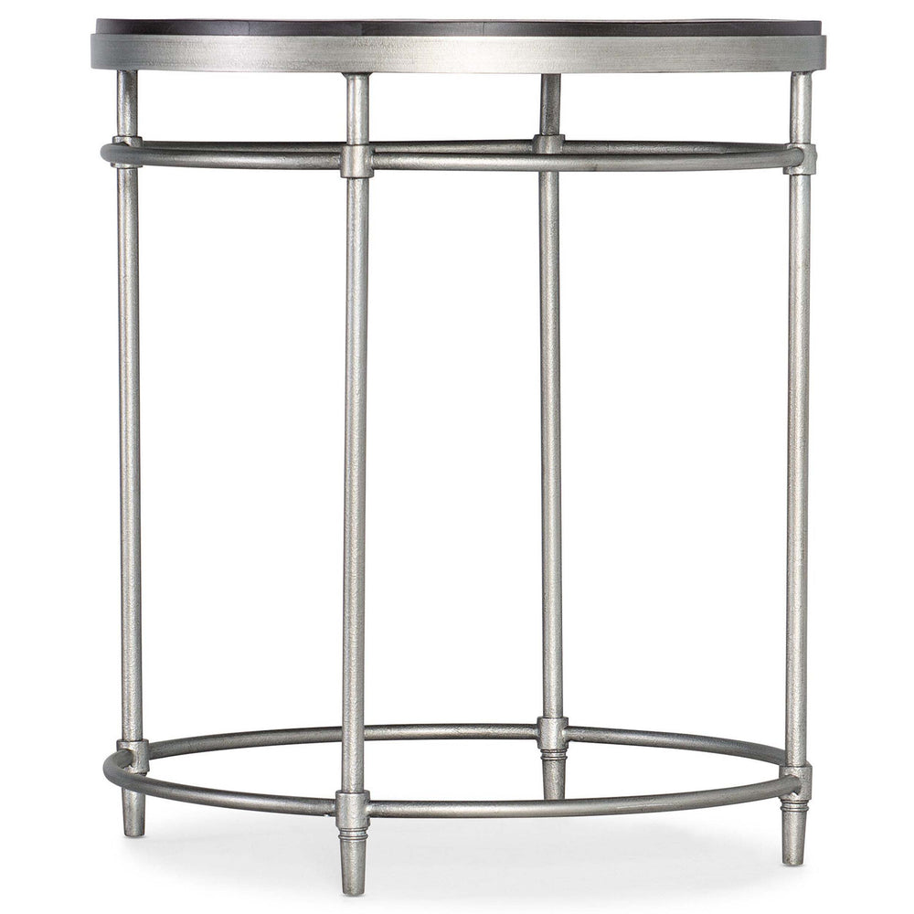 St. Armand Round End Table, Black-Furniture - Accent Tables-High Fashion Home