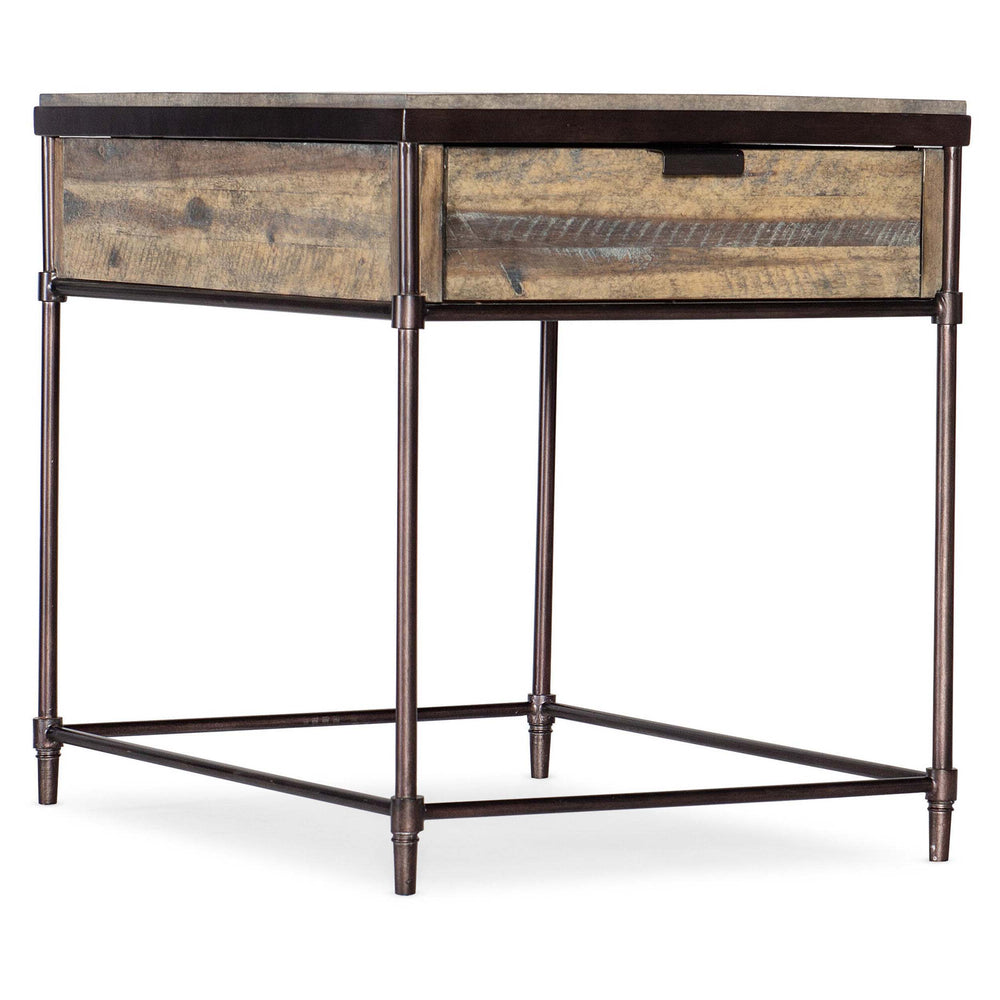 St. Armand Rectangular End Table, Light Natural-Furniture - Accent Tables-High Fashion Home