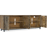 Chevron Entertainment Console, Medium Wood-Furniture - Storage-High Fashion Home