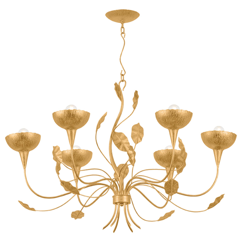 Innsbruck 6 Light Chandelier, Vintage Gold Leaf