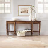 Skinny Console Table, Medium Wood-Furniture - Accent Tables-High Fashion Home