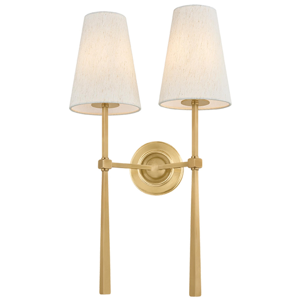 Cadiz Double wall Sconce, Vintage Brass