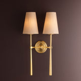 Cadiz Double wall Sconce, Vintage Brass