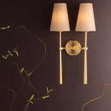 Cadiz Double wall Sconce, Vintage Brass