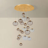 Istanbul 20 Light Chandelier, Vintage Gold Leaf