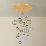 Istanbul 20 Light Chandelier, Vintage Gold Leaf