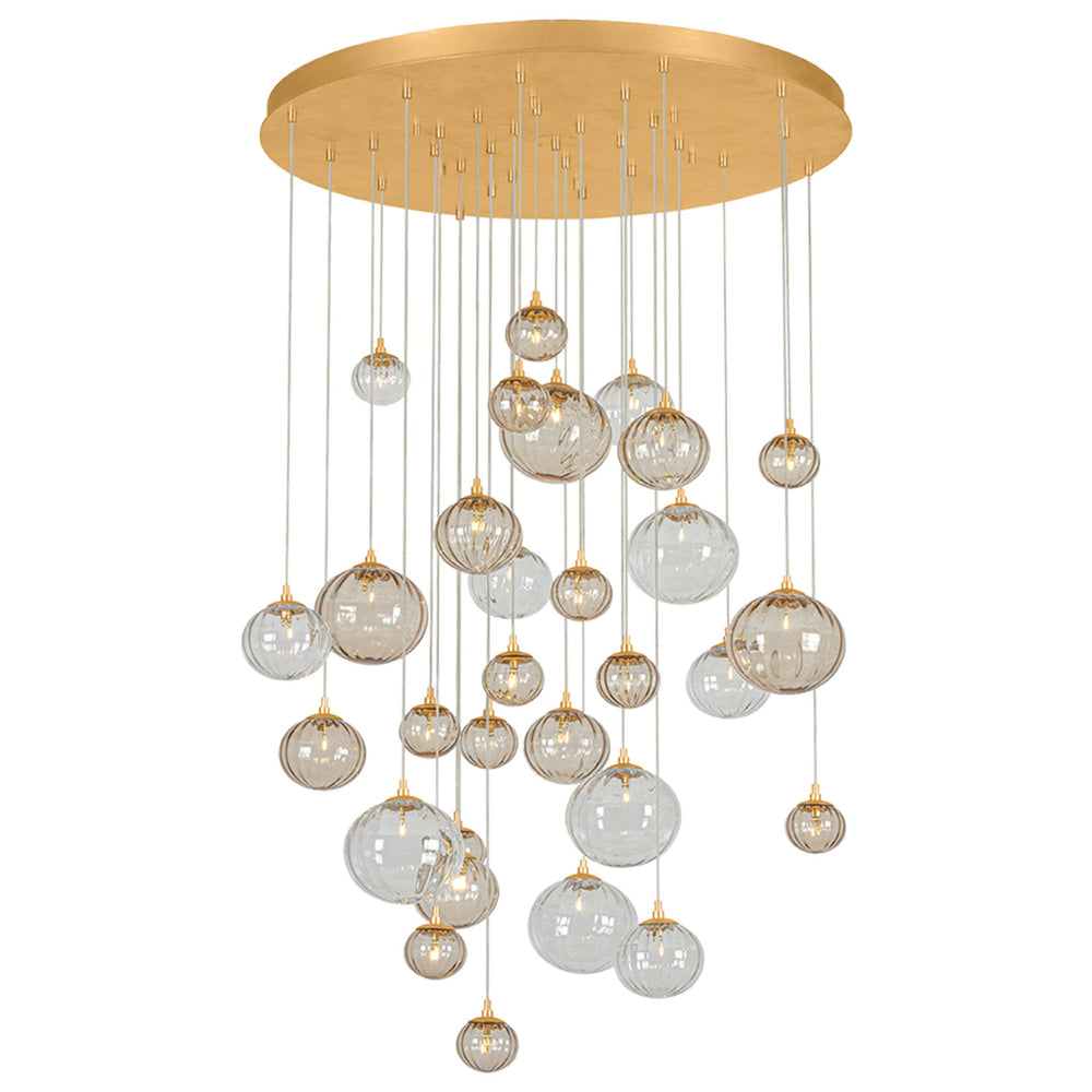 Istanbul 30 Light Chandelier, Vintage Gold Leaf