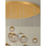 Istanbul 30 Light Chandelier, Vintage Gold Leaf