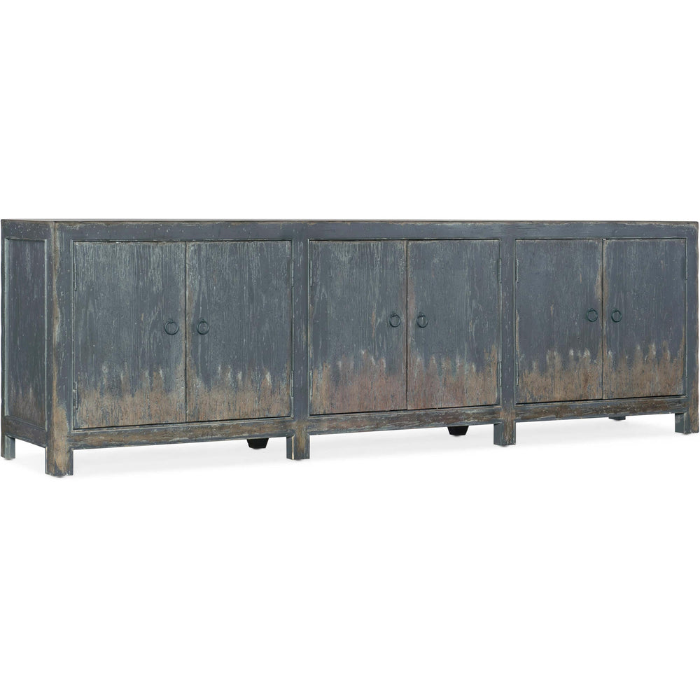 Salvator Media Console, Antique Blue-Furniture - Storage-High Fashion Home