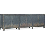 Salvator Media Console, Antique Blue-Furniture - Storage-High Fashion Home