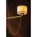 Bunda 3 Light Chandelier, Vintage Brass