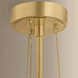 Bunda 3 Light Chandelier, Vintage Brass