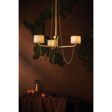 Bunda 3 Light Chandelier, Vintage Brass
