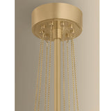 Bunda 9 Light Chandelier, Vintage Brass
