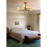 Bunda 9 Light Chandelier, Vintage Brass