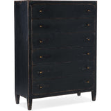 Ciao Bella 6 Drawer Chest, Black-Furniture - Bedroom-High Fashion Home