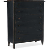 Ciao Bella 6 Drawer Chest, Black-Furniture - Bedroom-High Fashion Home