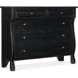 Ciao Bella 5 Drawer Bureau, Black-Furniture - Bedroom-High Fashion Home