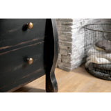 Ciao Bella 5 Drawer Bureau, Black-Furniture - Bedroom-High Fashion Home