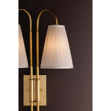 Limoges Double Wall Sconce, Vintage Brass