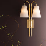 Limoges Double Wall Sconce, Vintage Brass
