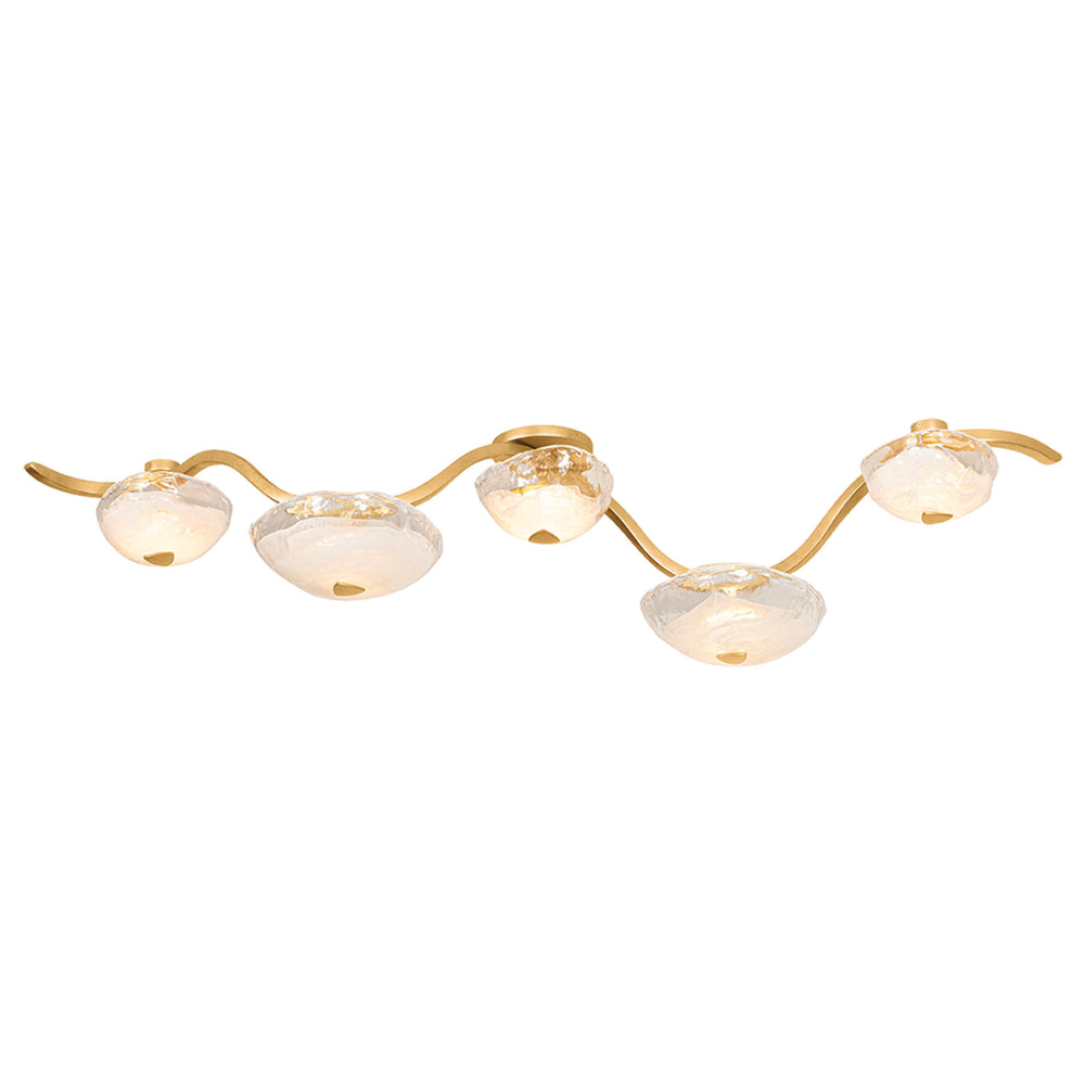 Kune Stretch Semi Flush, Vintage Gold Leaf