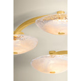 Kune Stretch Semi Flush, Vintage Gold Leaf