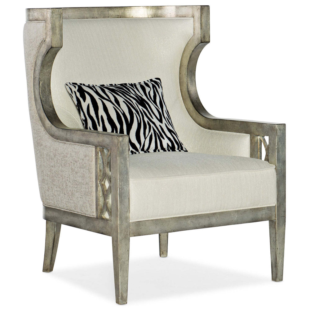 Sanctuary Debutant Wing Chair, Sequins Pearl-Furniture - Chairs-High Fashion Home