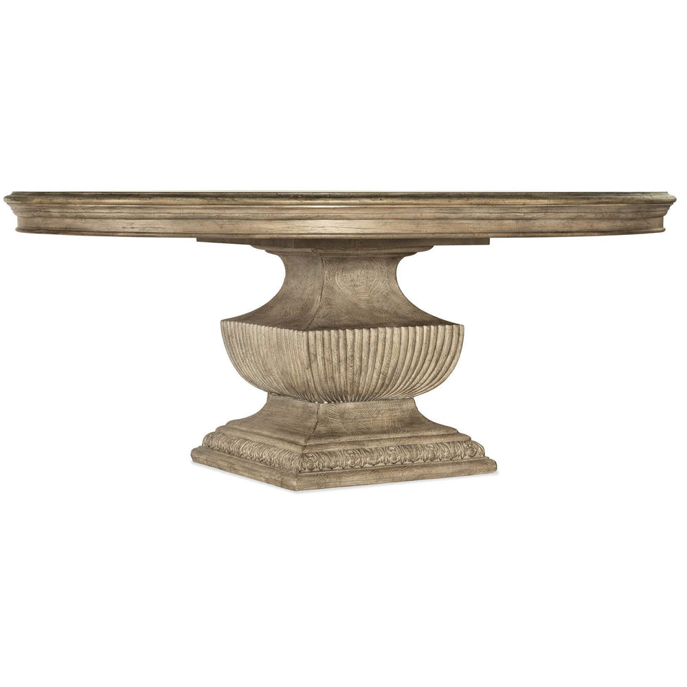 Castella 72" Round Urn Table, Antique Slate-Furniture - Dining-High Fashion Home