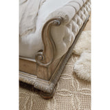 Castella King Tufted Bed, Natural Tan-Furniture - Bedroom-High Fashion Home