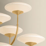Pluro 15 Light Chandelier, Vintage Gold Leaf