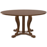 Cashiers Round Drop-Leaf Dining Table, Chestnut