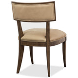 Cashiers Klismos Leather Chair, Vintage Ecru