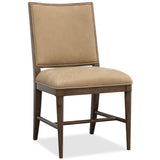 Cashiers Leather Dining Chair, Vintage Ecru, Set of 2