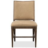 Cashiers Leather Dining Chair, Vintage Ecru, Set of 2