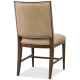 Cashiers Leather Dining Chair, Vintage Ecru, Set of 2