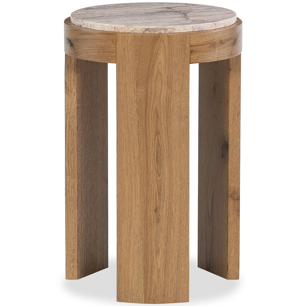 Cashiers Spot Table, Cream Marble/Almond