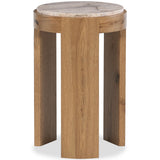Cashiers Spot Table, Cream Marble/Almond