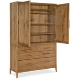 Cashiers Wardrobe Hutch, Almond
