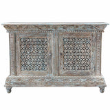 Beth 2 Door Cabinet, Seaside Blue-Furniture - Storage-High Fashion Home